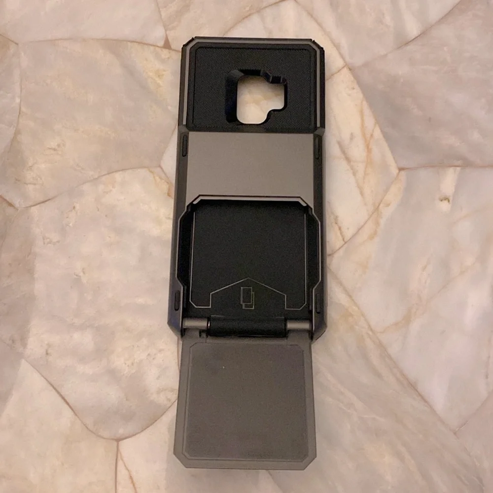 Vofolen‎ Rugged Card Holder Case Kickstand Samsung Galaxy S9 Plus Gunmetal Grey